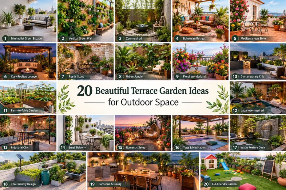 20 Beautiful Terrace Garden Ideas